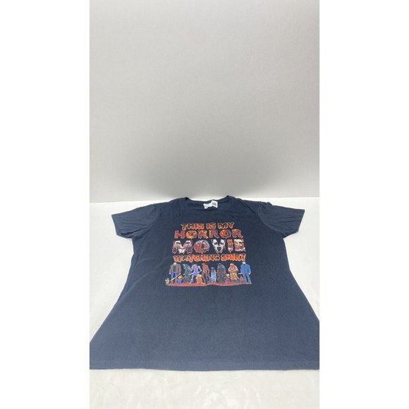 Women’s Medium Halloween This Is My Horror Movie Watching Shirt Black Graphic T- - Picture 4 of 7